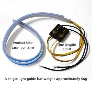 RGB renkli Neon tel LED şerit 30/45/60CM gündüz koşu işık araba oto DRL yeni esnek zikzaklı lamba yumuşak makale akan - Product Image 2