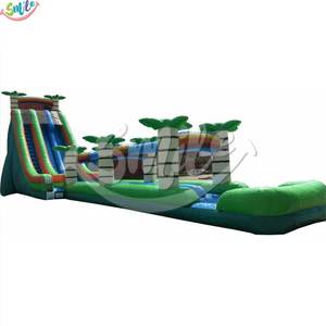 Nhảy cao tòa nhà chọc trời nước Bouncer và hồ bơi màu xanh trượt Kiddie trượt bơm hơi - Product Image 1