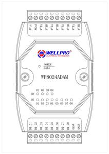 WP8024ADAMデジタル入出力モジュール分離8DI/4RY MODBUS通信WP8024ADAM - Product Image 4