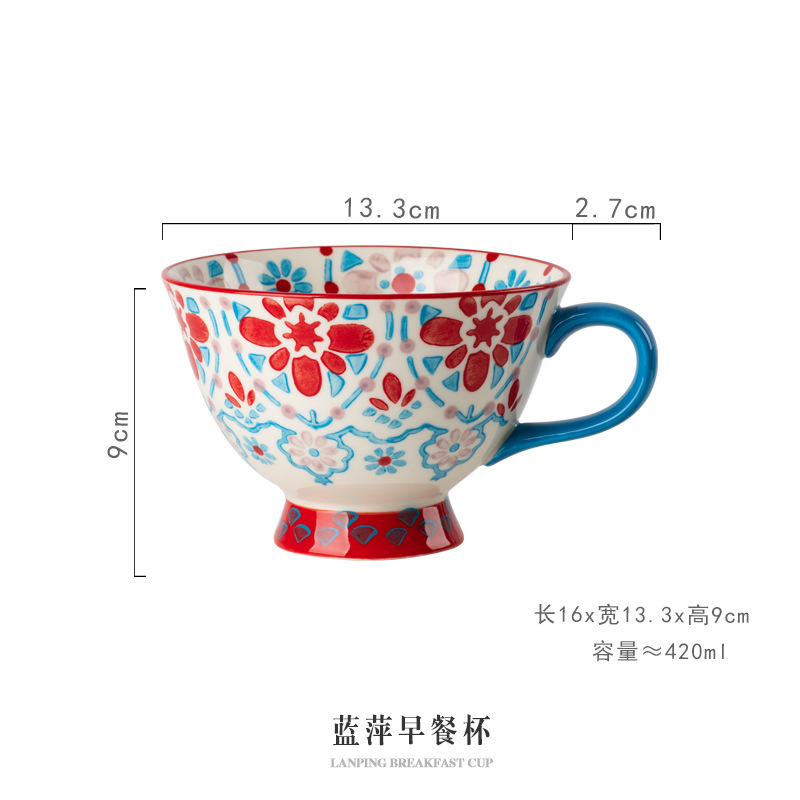 Taza de desayuno Blue Ping