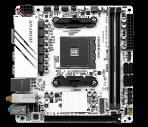 Jginyue เมนบอร์ด B350i PLUS AM4 ARGB Mini ITX รองรับ AMD Ryzen 2000-4000ซีรีส์ (5600X) ซีพียูแรม DDR4เดสก์ท็อปพีซีที่มี WIFI - Product Image 1