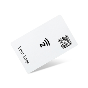 Tarjetas de nombre de visita de membresía de negocios digitales de color NFC de PVC personalizado 13,56 MHz Ntag216 RFID NFC tarjeta inteligente en blanco con código QR - Product Image 1