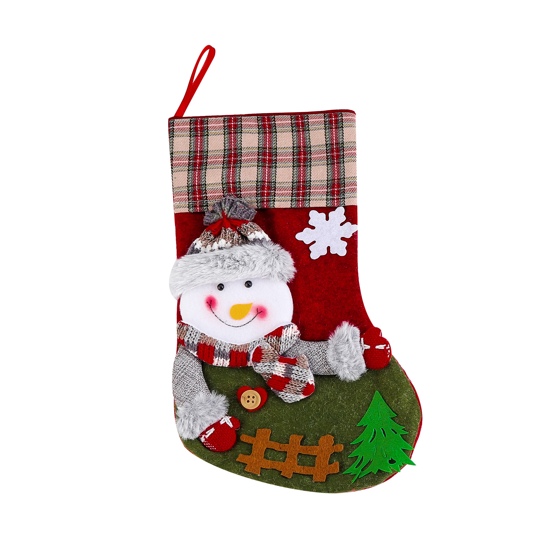 En stock : nouvelle chaussette de clôture grande taille, style bonhomme de neige.