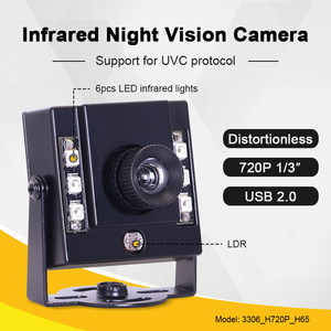 3306 720P H65 8mm Mini-Kamera Verzerrung freies Infrarot USB 2.0 Free Drive Infrarot Nachtsicht Bild verarbeitung 40-Grad-Winkel - Product Image 2