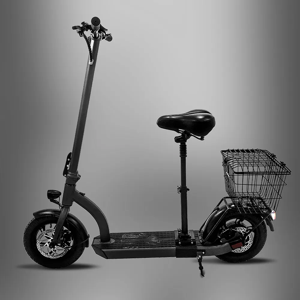 Hot Type Aluminum Frame 12inch 2 wheel Folding adult mobility fast lithium battery escooter cargo Electric Scooter