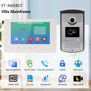 Alta calidad de lujo hogar Multiroom multifunción 4 interfono con cable sistema de intercomunicación de seguridad dos monitores Video portero