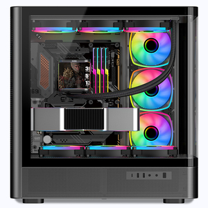 SAMA Vidrio Curvo mejor torre media ATX CPU Gaming PC de escritorio chasis de ordenador con pantalla LCD - Product Image 3