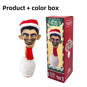 שנה חדשה חג המולד צעצועים צעצועים אלקטרוניים ריקוד נדנדה skippy bidy שירותים קטיפה ריקוד שירה בובות קטיפה לדבר צעצועים הסיטונאי