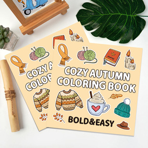 Cozy Friends Coloring <strong>Book</strong> for Adults &amp;Teens Custom Printing Cute and Cozy Bold &amp; Easy Designs Coloring <strong>Books</strong> for Kids - Product Image 4