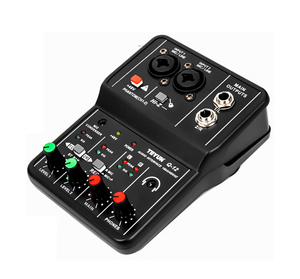 TEYUN 2022 Mini Professional Stage <strong>Pro</strong> USB Audio <strong>Mixer</strong> 48v Sound Card with 2 Channels Recording New for PC