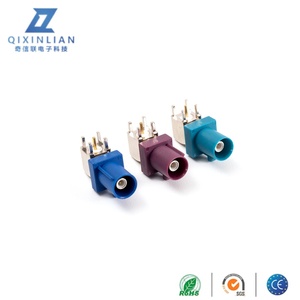 Facoaxial SMB erkek tak D kodu Z kodu konektörü PCB dayanağı koaksiyel RF konnektörleri için su geçirmez dik açı - Product Image 3