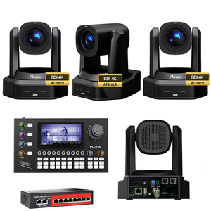 Бесплатная доставка USD2488, комплект вещательной камеры = 4 шт. SDI 4K 30X PTZ, камера для конференц-связи, AITrack + 5,5 дюймов, IP-контроллер HD66K-30 - Product Image 1