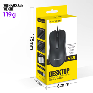 Vendita calda 3-pulsante cablato Mouse USB silenzioso Design classico Business Office & Laptop PC Desktop Mouse per Computer 3D stile - Product Image 6