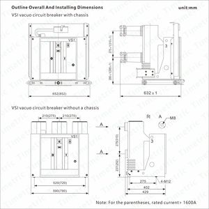 Kapalı HV vakum devre kesici çalışma mekanizması şalt içinde VS1 12KV tipi Handcart VCB yüksek gerilim anahtarı 10kv - Product Image 4