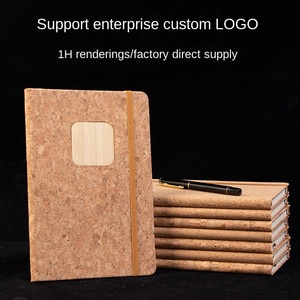 Cross-Border <strong>Custom</strong> A5 <strong>Elastic</strong> Band <strong>Strap</strong> Wood Grain PU Business <strong>Notebook</strong> with Full Horizontal Inner Page A3 Size Diary <strong>Notebook</strong> - Product Image 2