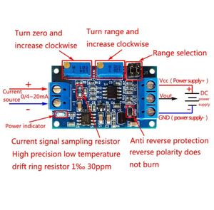電圧トランスミッタコンバータ信号変換モジュールボードDiy電子電圧モジュール0/4-20mA 0-3.3V 5V 10V - Product Image 4
