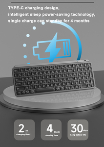 Multi-Device Rechargeable Compact Full Size Bluetooth <strong>Keyboard</strong> Wireless <strong>Keyboard</strong> with <strong>Numeric</strong> Keypad for MacBook Laptop iPad - Product Image 3