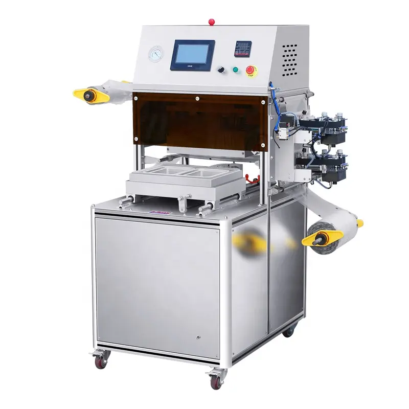 Semi automatic vacuum air condition fresh packaging machine tray vacuum sealing machine modified atmosphere packing machine