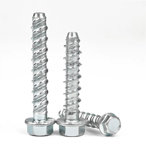 碳钢12 * 150毫米1/4白色镀锌混凝土砌体地脚螺栓螺钉 - Product Image 1