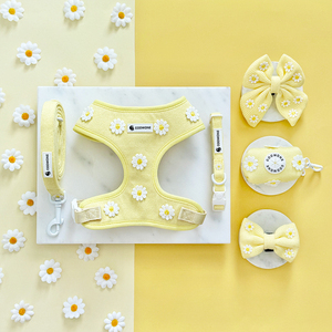 कस्टम अद्वितीय हार्नेस और लीश डॉग हार्नेस सेट टविट डॉग कॉलर लीश और कॉलर सेट पालतू कुत्ते के सामान की आपूर्ति - Product Image 1