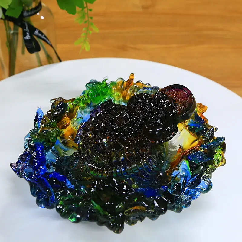 Dernière collection 2022 cristal Liuli argent grenouille fengshui décoratif pour la décoration de la maison mariage hôtel bureau ornement