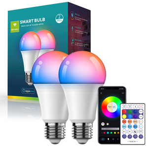 Vendita calda 9w Rgbw cambia colore 16 milioni di colori A19 <span class=keywords><strong>Rgb</strong></span> lampadina a <span class=keywords><strong>Led</strong></span> con memoria a distanza per il soffitto lampada da tavolo lampadario