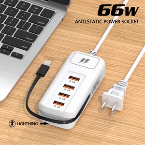 Yeni çok fonksiyonlu cep telefonu şarj çift PD 66W + USB 5.1A şarj kafa sıra fiş için apple, huawei, xiaomi, android telefonlar - Product Image 2