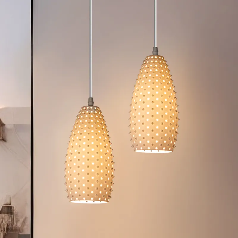 Nordic modern lighting pendant artistic modern led chandeliers light ceramic indoor ceiling pendant lamps for living room