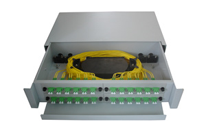 Marco de distribución óptica FTTH 12 24 48 Core ODF SC/FC/ST/LC Montaje en rack Empalme ODF Panel de conexión de fibra óptica/Caja de terminación - Product Image 3