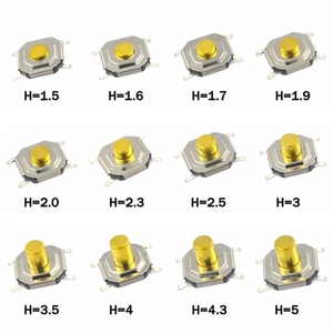 Tact anahtarı basma düğmesi Cooper tipi 4 Pins dokunsal elektrik anahtarları - Product Image 6
