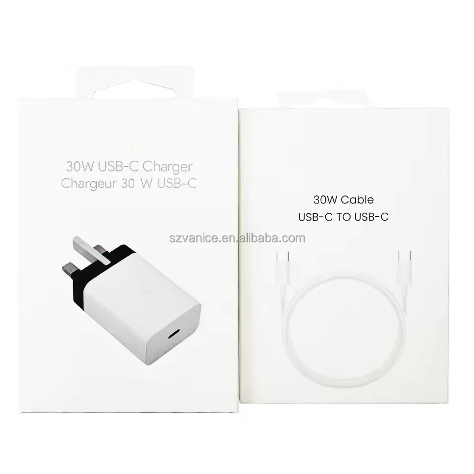 Chargeur 30W UK + Câble Blanc