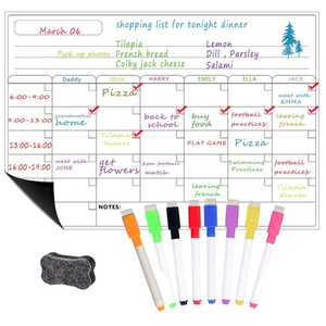 Personalizado Mini niños imán de papel marcador Bloc de notas pegatina doble cara hoja pizarra imán Calendario para nevera tablero de borrado en seco - Product Image 5