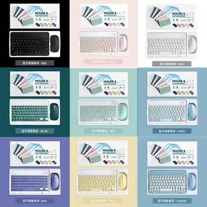 Nuevo juego de teclado de ratón inalámbrico portátil ultrafino, combinación de teclado y ratón de diente azul para teléfono Android Y ratón Inalambric - Product Image 4