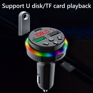 Xlintek F16 QC3.0 25w调频发射机车载BT 5.0免提车载套件tf卡u盘播放车载充电器Mp3播放器