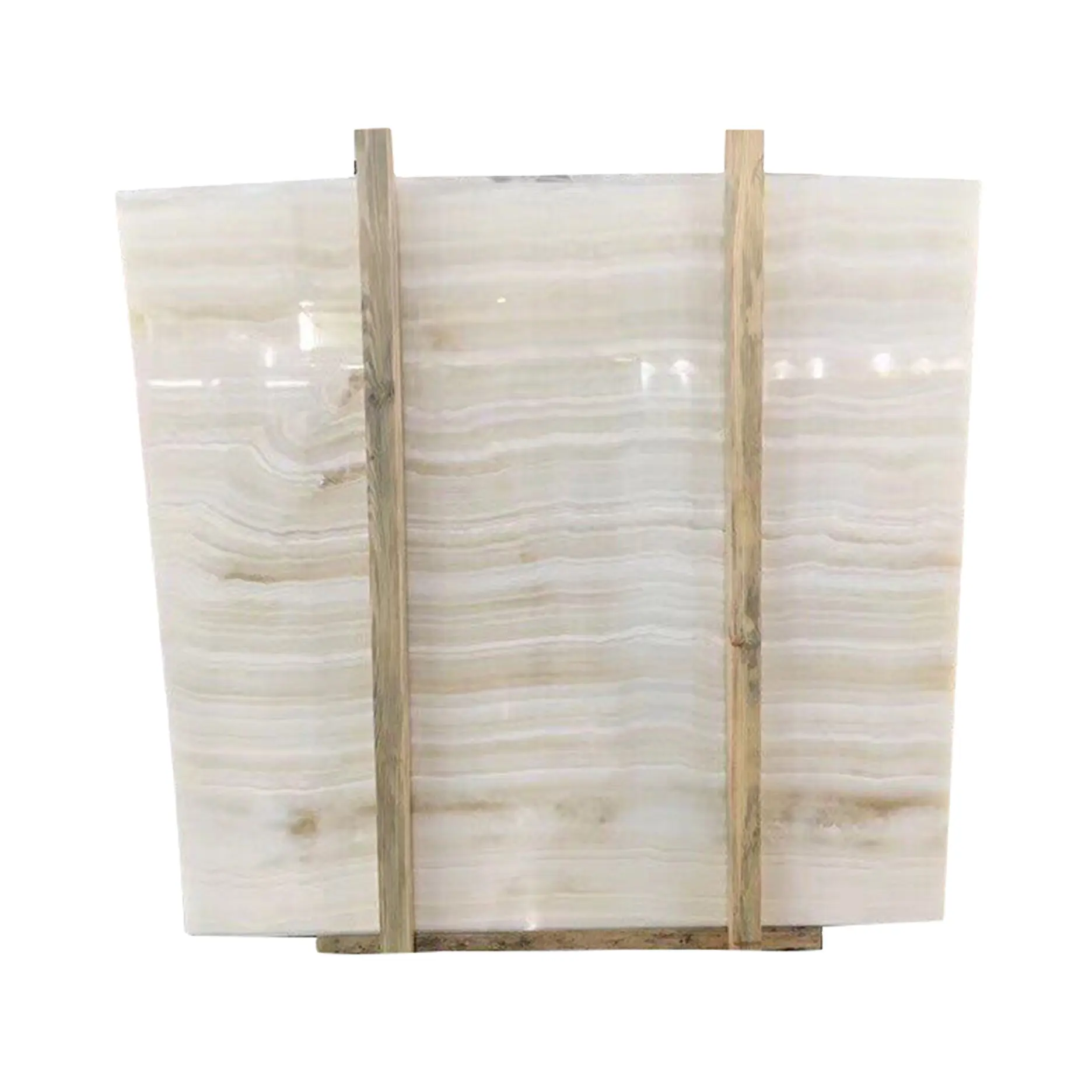 Encimera de barra de mármol blanco con encimera de ónix de madera blanca Natural