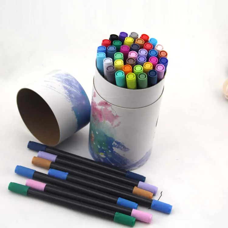 رخيصة الرسم القرطاسية البلاستيك قابل للغسل قابل للمسح بالماء ورأى تلميح 12 قلم ألوان مائية