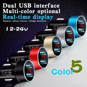 通用QC 3.0汽车双USB 5v汽车发光二极管显示手机汽车迷你快速充电所有类型充电器电源适配器 - Product Image 6