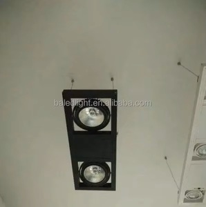 Tavan asılı düz aydınlatma armatürü çift kafa kare cob led downlight ar111 konut - Product Image 6