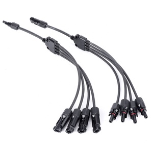 WSPVY4 CE IP67 impermeable 1000V conexión paralela 4 a 1 Y tipo Y4 rama DC PV conector de cable solar para sistema solar - Product Image 1