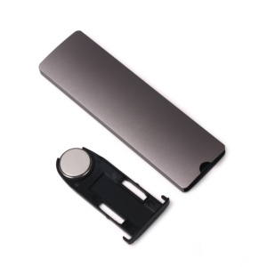 Telecomando a infrarossi in alluminio con base in metallo colore grigio superficie telecomando ir per altoparlante e proiettore telecomando universale - Product Image 5