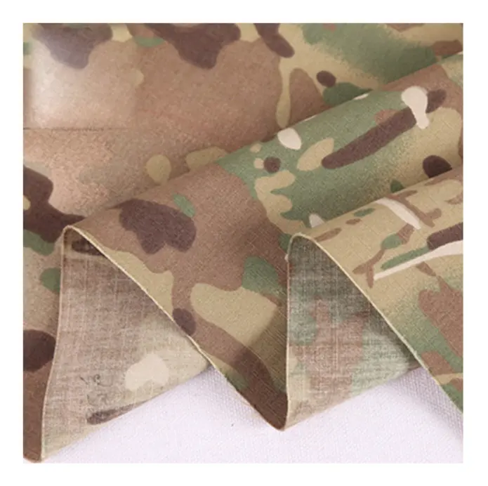 Tecido de algodão camuflado de nylon 50/50NC para patos selvagens, tecido anti-rasgo pequeno para treinamento ao ar livre, tecido camuflado