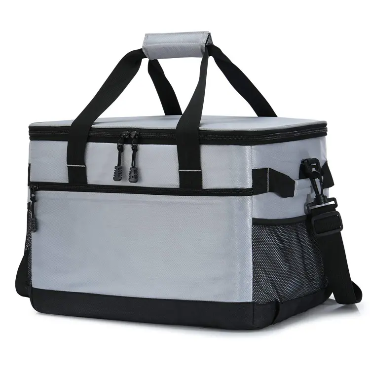 High Quality Cooler Bag Insulated Dual Compartment Lunch Bag With Soft Leakproof Liner And Reusable Aluminium Foil