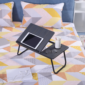 Mesa de ordenador portátil ajustable en ángulo multifunción, mesa de estudio, mesa de ordenador de madera para cama