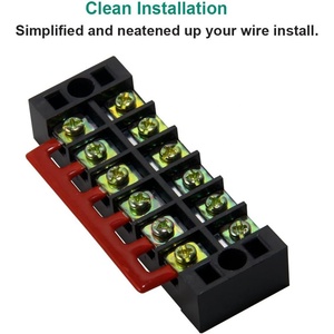 6 Positions 600V 25A Dual Row Wire Screw <strong>Terminal</strong> <strong>Strip</strong> Block with Cover 400V25A Pre-Insulated <strong>Terminals</strong> Barrier <strong>Strips</strong> <strong>Jumpers</strong>