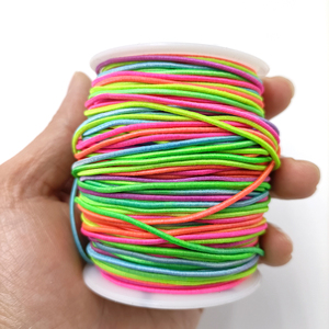 2024 surtido 1mm 1,2mm 1,5mm y 2mm pulsera de hilo de látex elástico de color para cordón trenzado DIY para bolsos de zapatos patrones redondos - Product Image 3