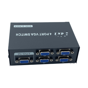 FJGEAR 1920*1440 Manual 4X1 VGA Video SWITCH <strong>4</strong> <strong>Input</strong> <strong>1</strong> <strong>Output</strong> VGA Switch Wide Screen Kvm Usb <strong>4</strong> Port Vga Switch Selector