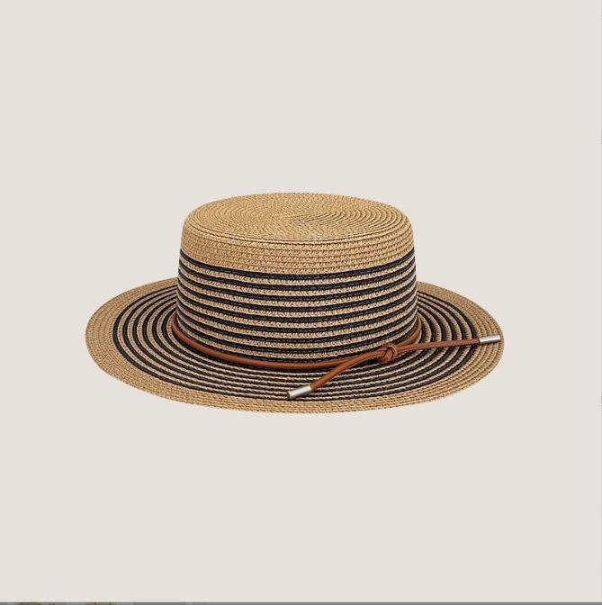 Cappello singolo con fondo in pelle migliorata - motivo nero e kaki