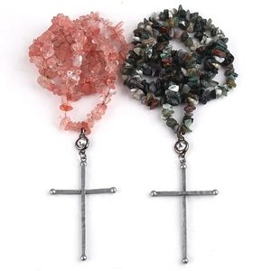 Handcrafted High-quality <strong>Jade</strong> Healing-type Amethyst Agate Wing-shaped <strong>Cross</strong> Necklace - Product Image 1