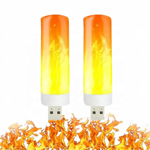 Lámpara de llama con enchufe USB, luz nocturna para el hogar, Mini iluminación de ambiente interior Retro portátil, carga de energía de PC para ordenador móvil - Product Image 2
