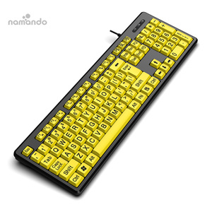 Full Size USB Wired <strong>Keyboard</strong> Comfortable Large Print Ergonomic <strong>Keyboard</strong> with 104 Keys Computer <strong>Keyboard</strong> for Laptop and Office PC - Product Image 1